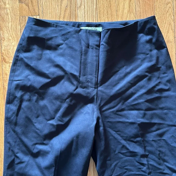 MM Lafleur 10 Clooney wool trousers dark navy ankle slit zip fly great condition - Picture 3 of 8